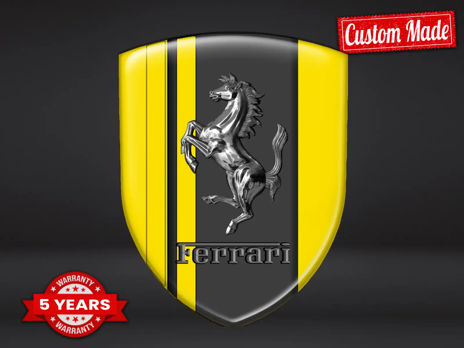 Ferrari Custom Auto Window Decals Durable Customizable Pro